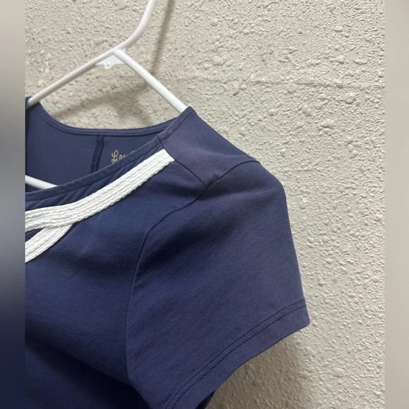 Lilly Pulitzer Navy and White Brewster T-Shirt Dress XS (read description) - Picture 6 of 7